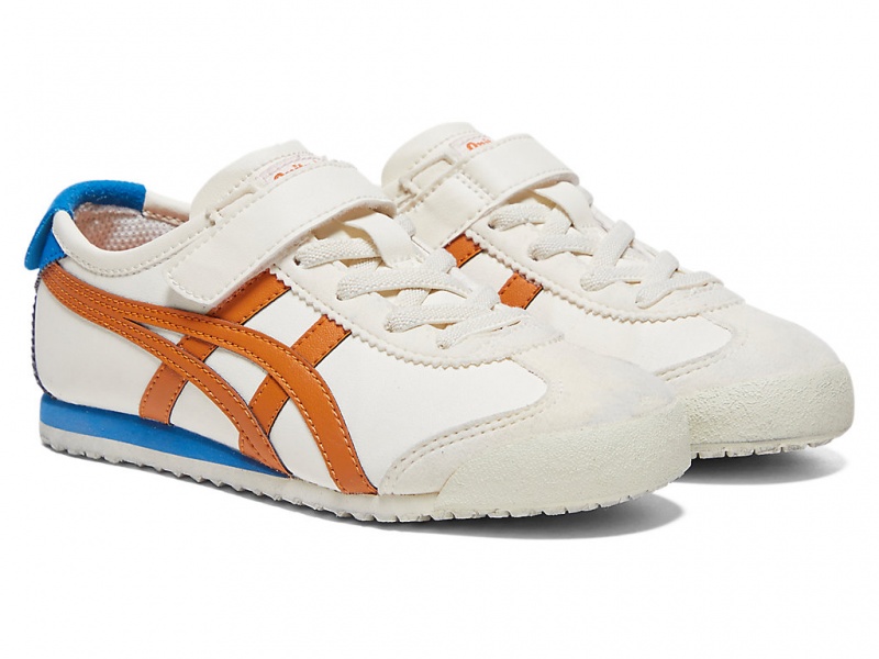 Onitsuka Tiger Mexico 66 Schuhe Kinder Weiß Orange | PG5932417