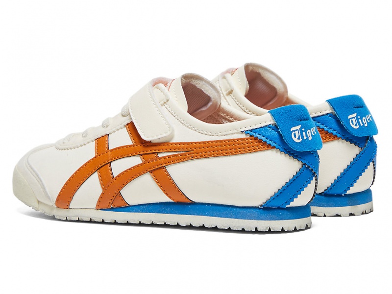 Onitsuka Tiger Mexico 66 Schuhe Kinder Weiß Orange | PG5932417