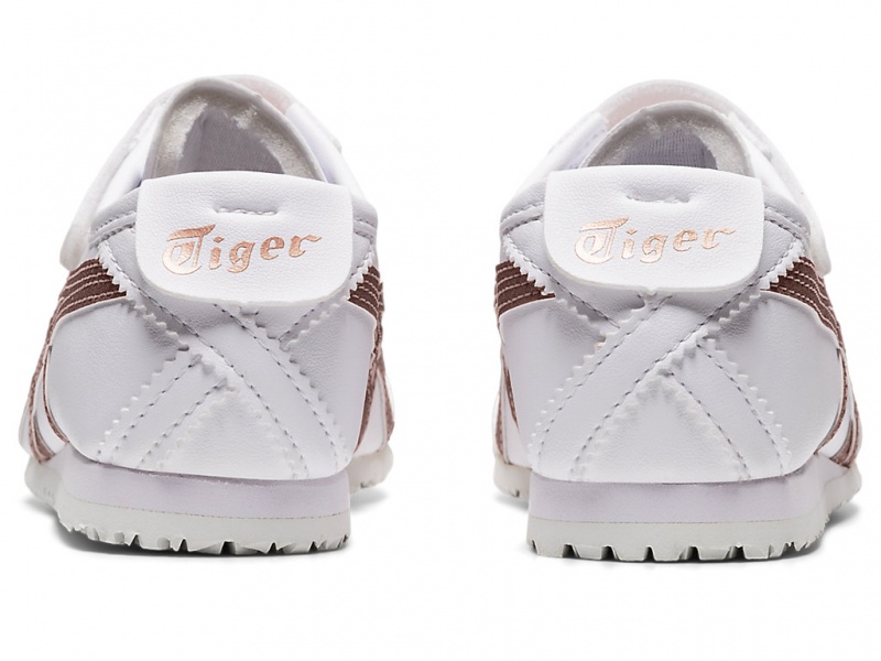 Onitsuka Tiger Mexico 66 Schuhe Kinder Weiß Rosa Gold | NV4671238