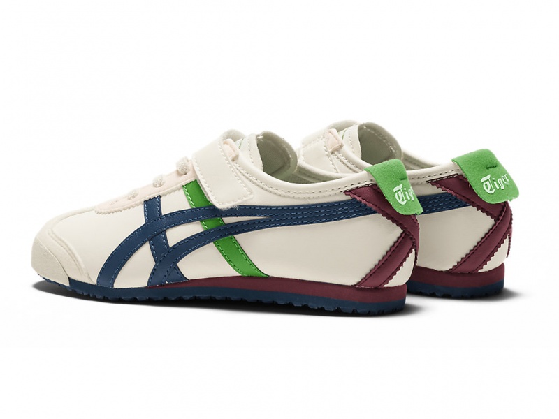 Onitsuka Tiger Mexico 66 Schuhe Kinder Weiß Blau | RG8416503