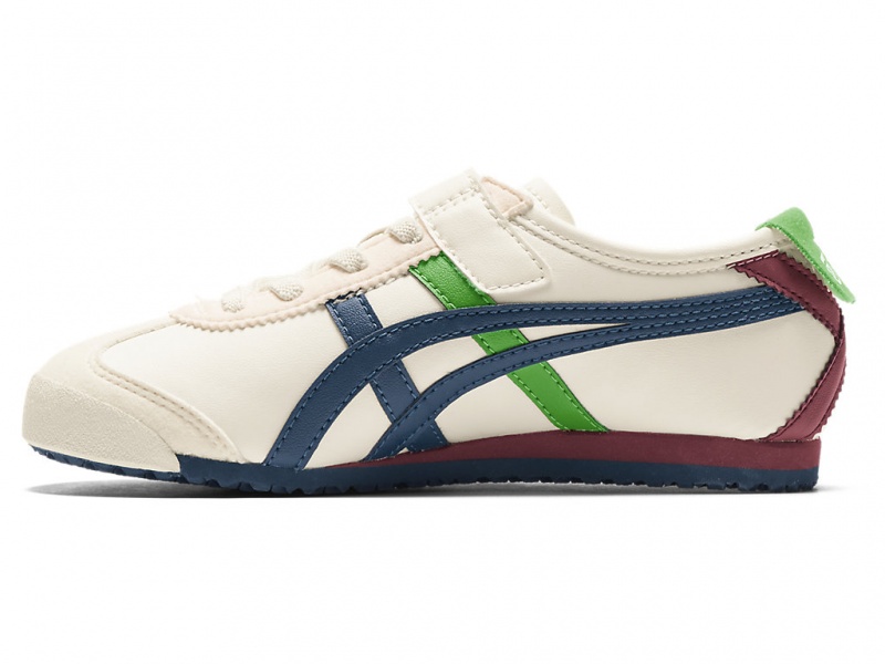 Onitsuka Tiger Mexico 66 Schuhe Kinder Weiß Blau | RG8416503