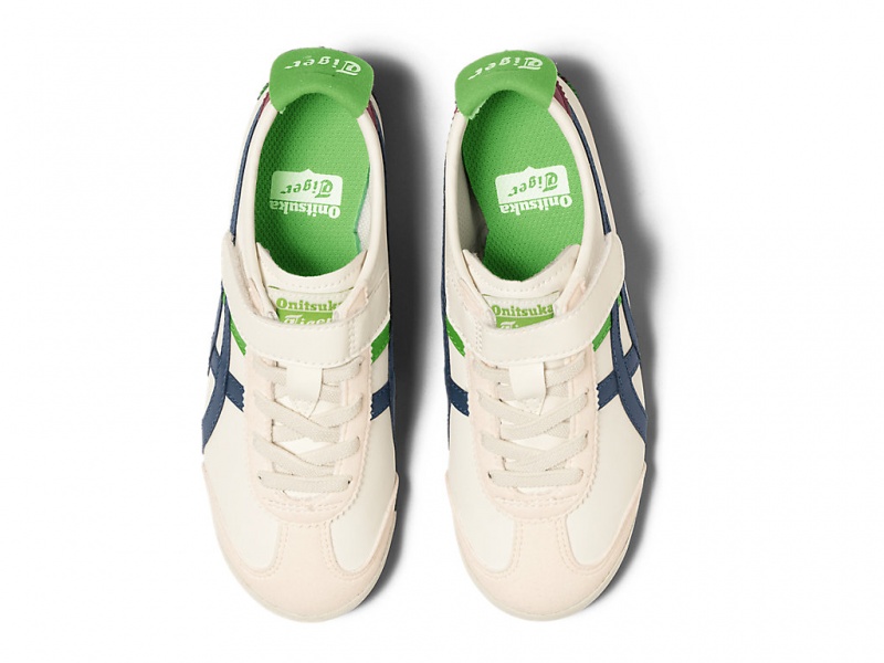 Onitsuka Tiger Mexico 66 Schuhe Kinder Weiß Blau | RG8416503