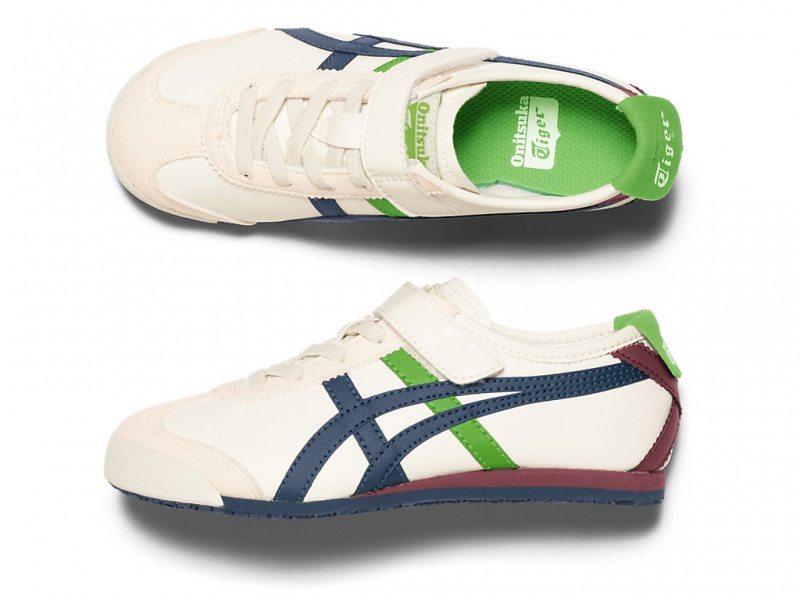 Onitsuka Tiger Mexico 66 Schuhe Kinder Weiß Blau | RG8416503