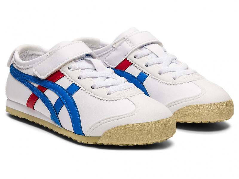 Onitsuka Tiger Mexico 66 Schuhe Kinder Weiß Blau | ZV8671324