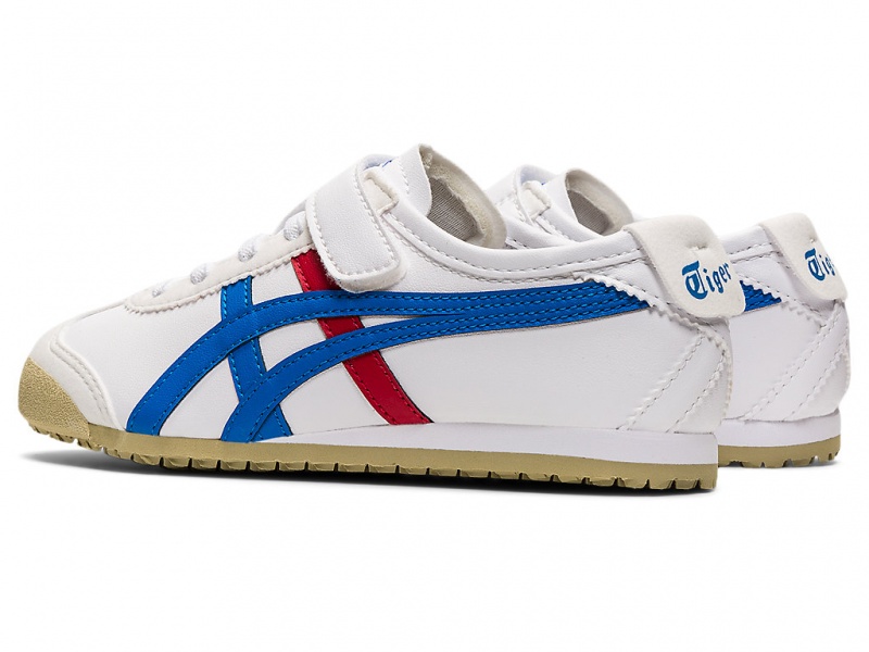 Onitsuka Tiger Mexico 66 Schuhe Kinder Weiß Blau | ZV8671324