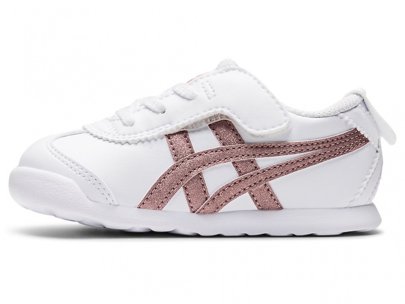 Onitsuka Tiger Mexico 66 Schuhe Kinder Weiß Rosa Gold | ZC7563491