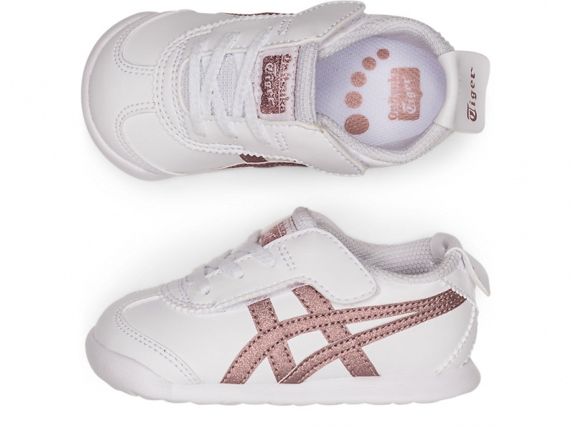 Onitsuka Tiger Mexico 66 Schuhe Kinder Weiß Rosa Gold | ZC7563491