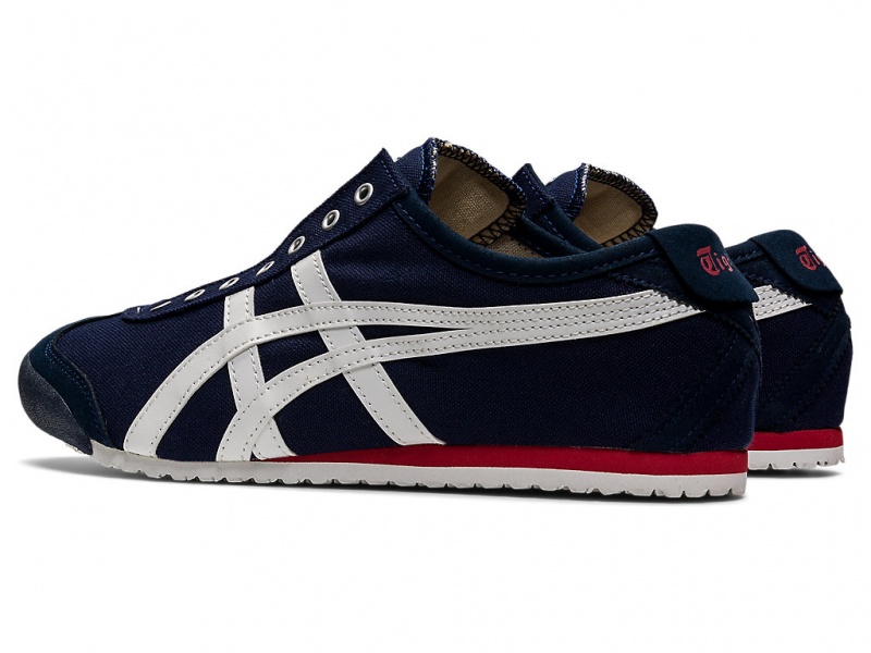 Onitsuka Tiger Mexico 66 Slip On Schuhe Damen Navy Weiß | XS3257481