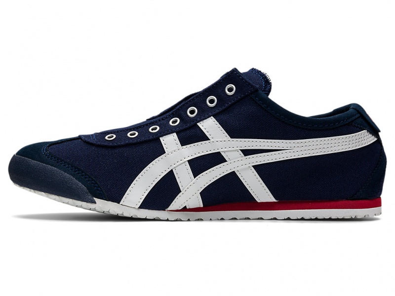 Onitsuka Tiger Mexico 66 Slip On Schuhe Damen Navy Weiß | XS3257481