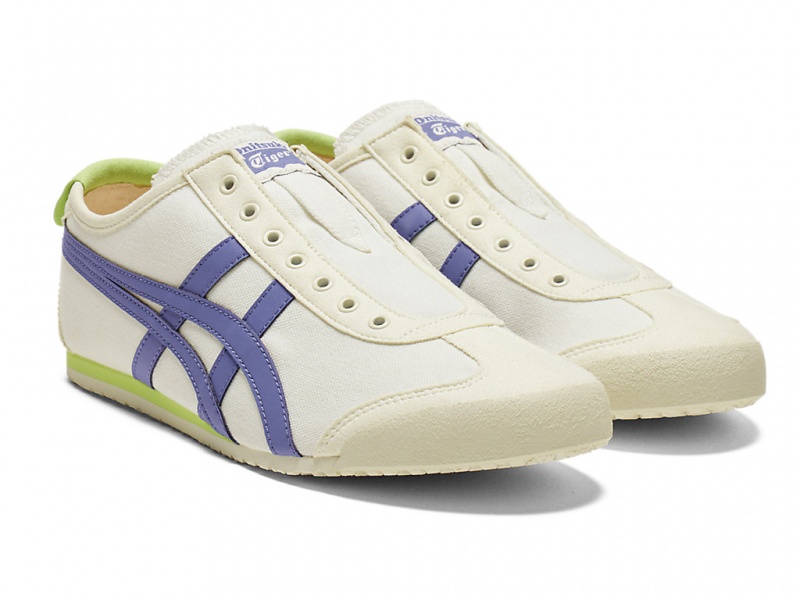 Onitsuka Tiger Mexico 66 Slip On Schuhe Damen Weiß Blau | FD1476325