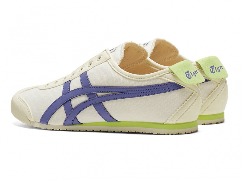 Onitsuka Tiger Mexico 66 Slip On Schuhe Damen Weiß Blau | FD1476325