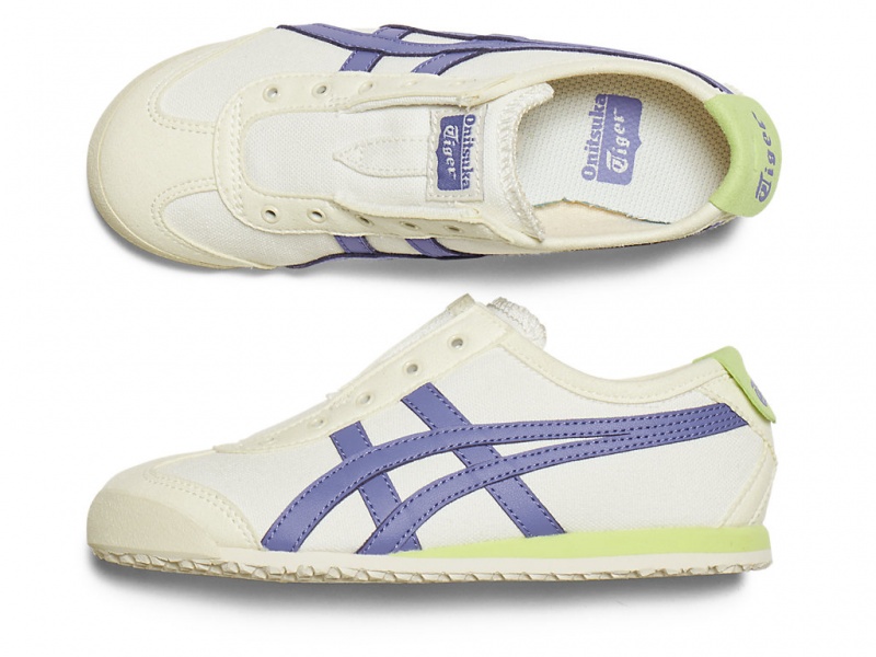 Onitsuka Tiger Mexico 66 Slip On Schuhe Damen Weiß Blau | FD1476325