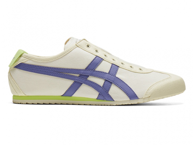 Onitsuka Tiger Mexico 66 Slip On Schuhe Damen Weiß Blau | FD1476325