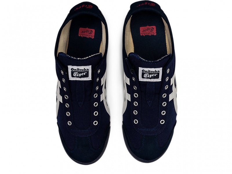 Onitsuka Tiger Mexico 66 Slip On Schuhe Damen Navy Weiß | AN3640295