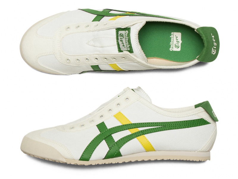 Onitsuka Tiger Mexico 66 Slip On Schuhe Herren Weiß Grün | HD7920681