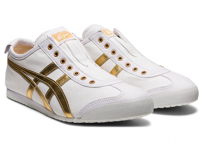 Onitsuka Tiger Mexico 66 Slip On Schuhe Herren Weiß Gold | EO0426197