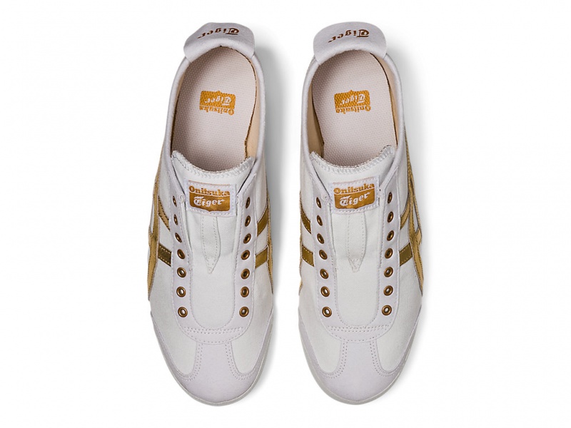 Onitsuka Tiger Mexico 66 Slip On Schuhe Herren Weiß Gold | EO0426197