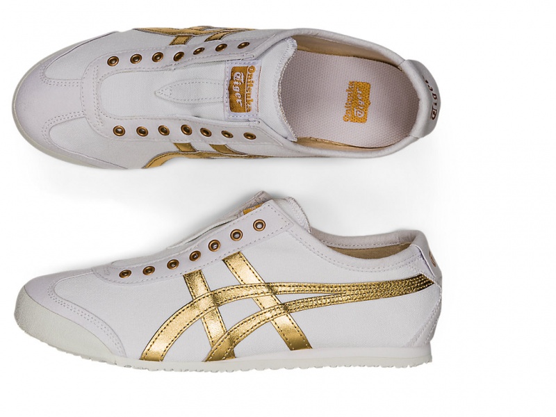 Onitsuka Tiger Mexico 66 Slip On Schuhe Herren Weiß Gold | EO0426197