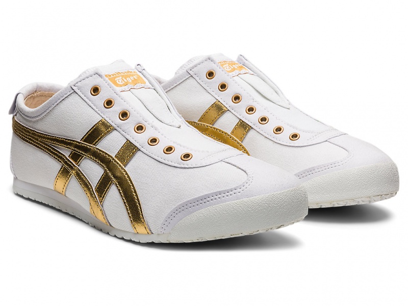 Onitsuka Tiger Mexico 66 Slip On Schuhe Herren Weiß Gold | EO0426197