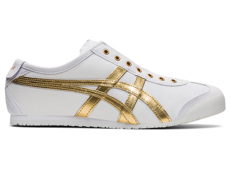 Onitsuka Tiger Mexico 66 Slip On Schuhe Herren Weiß Gold | EO0426197