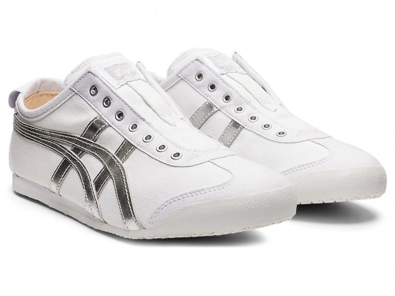 Onitsuka Tiger Mexico 66 Slip On Schuhe Herren Weiß Silber | OH6804392