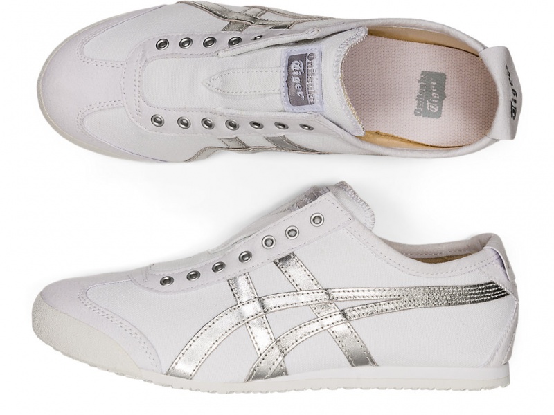 Onitsuka Tiger Mexico 66 Slip On Schuhe Herren Weiß Silber | OH6804392