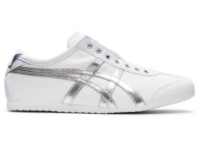 Onitsuka Tiger Mexico 66 Slip On Schuhe Herren Weiß Silber | OH6804392