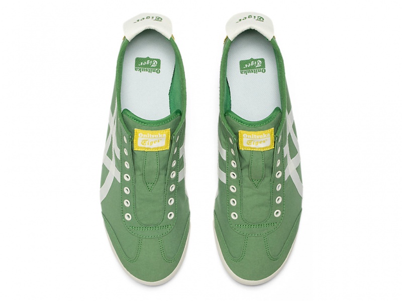 Onitsuka Tiger Mexico 66 Slip On Schuhe Damen Grün Weiß | SE9362841