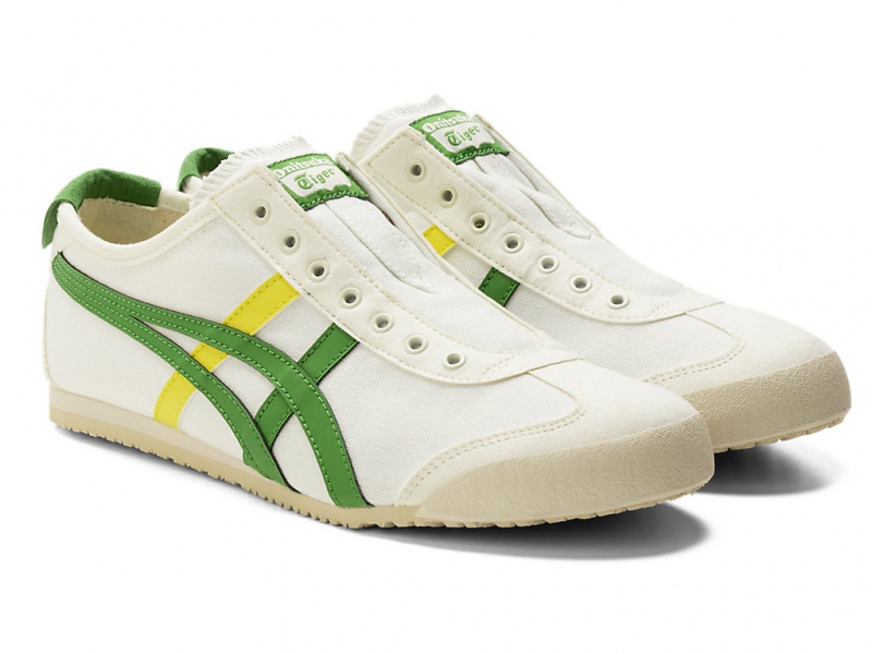 Onitsuka Tiger Mexico 66 Slip On Schuhe Damen Weiß Grün | WI3682451