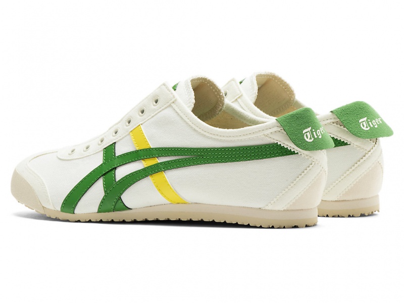 Onitsuka Tiger Mexico 66 Slip On Schuhe Damen Weiß Grün | WI3682451