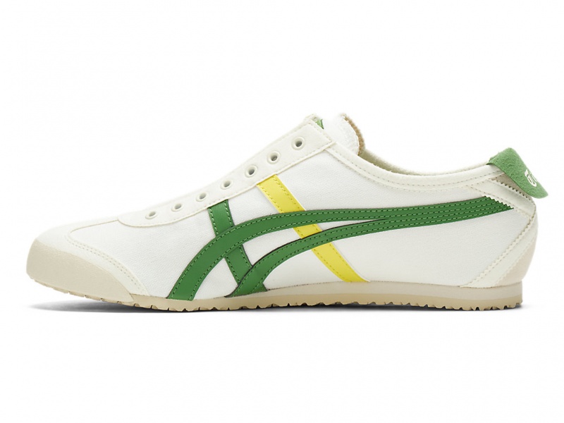 Onitsuka Tiger Mexico 66 Slip On Schuhe Damen Weiß Grün | WI3682451