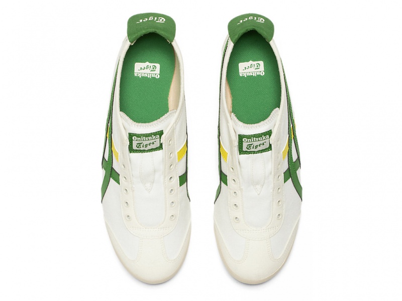 Onitsuka Tiger Mexico 66 Slip On Schuhe Damen Weiß Grün | WI3682451