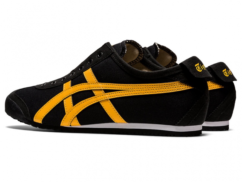 Onitsuka Tiger Mexico 66 Slip On Schuhe Damen Schwarz Gelb | ET3264580