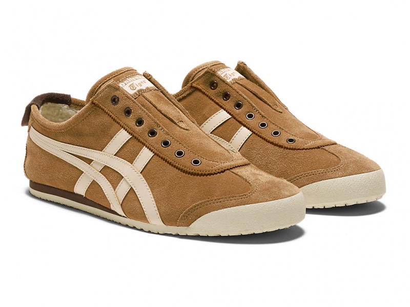 Onitsuka Tiger Mexico 66 Slip On Schuhe Damen Tan Presidio / Vanilla | OT0137946