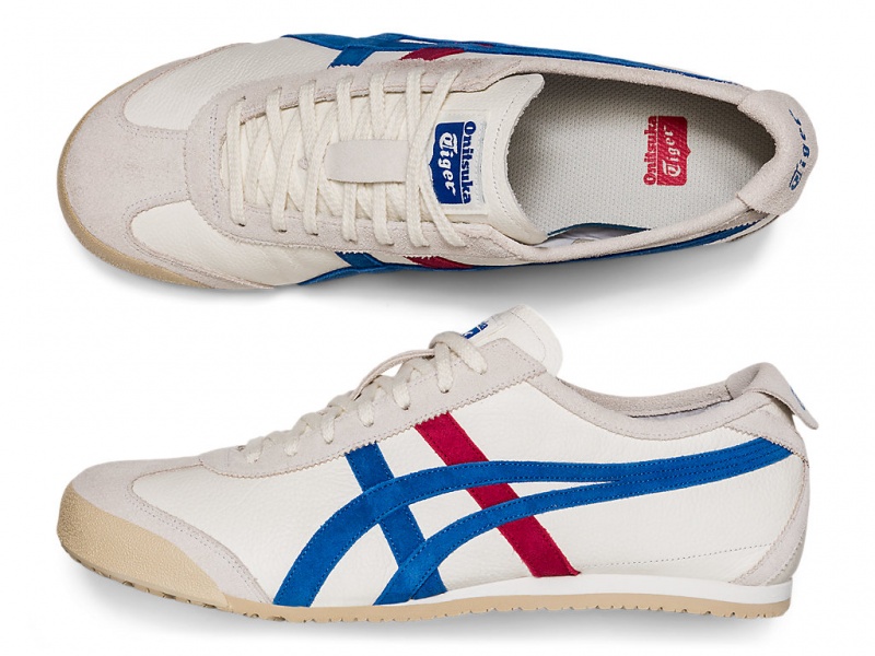 Onitsuka Tiger Mexico 66 Vin Schuhe Damen Weiß Blau | ZN4318597