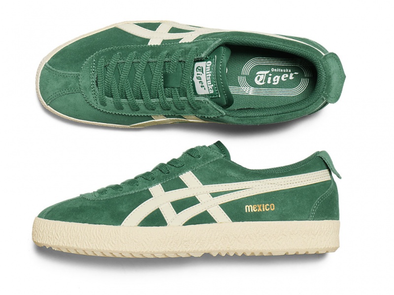 Onitsuka Tiger Mexico Delegation Schuhe Herren Grün Weiß | ZH5306124