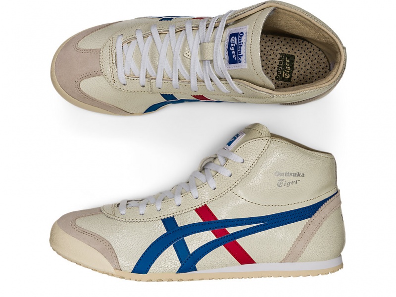 Onitsuka Tiger Mexico Mid-Runner Schuhe Damen Weiß Blau | OK4963185