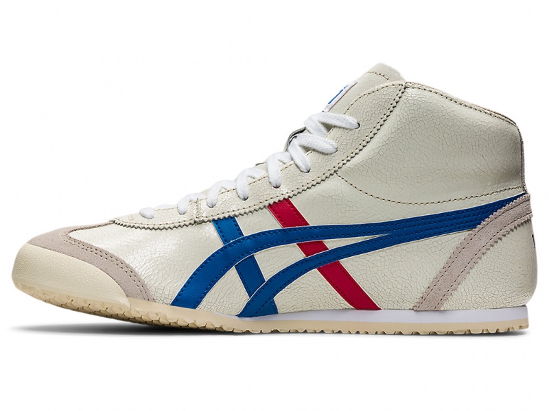 Onitsuka Tiger Mexico Mid-Runner Schuhe Damen Weiß Blau | OK4963185