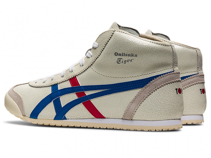 Onitsuka Tiger Mexico Mid-Runner Schuhe Damen Weiß Blau | OK4963185