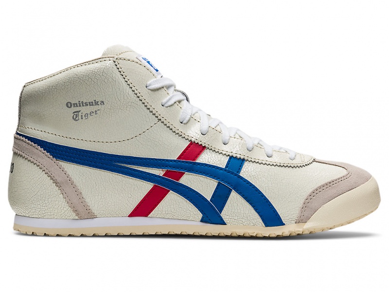 Onitsuka Tiger Mexico Mid-Runner Schuhe Damen Weiß Blau | OK4963185