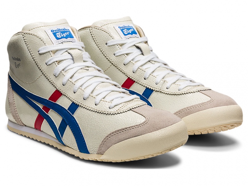 Onitsuka Tiger Mexico Mid-Runner Schuhe Herren Weiß Blau | FW5762904