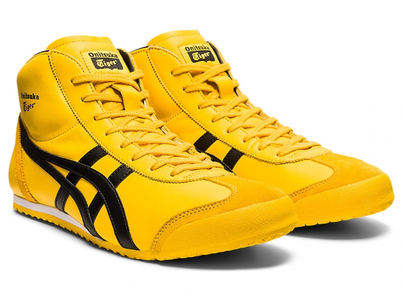 Onitsuka Tiger Mexico Mid Runner Schuhe Herren Gelb Schwarz | HE4305871