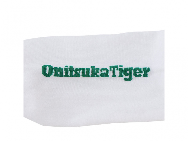 Onitsuka Tiger Middle Socks Accessoires Damen Weiß Grün | SI8407619