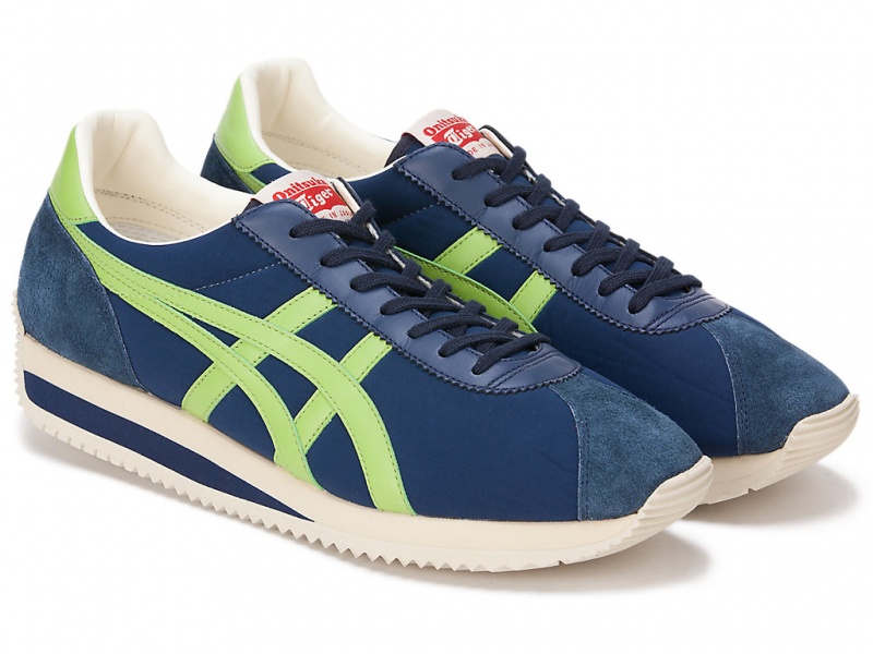 Onitsuka Tiger Moal 77 Nm Schuhe Damen Peacoat / Neon Lime | FZ3620951