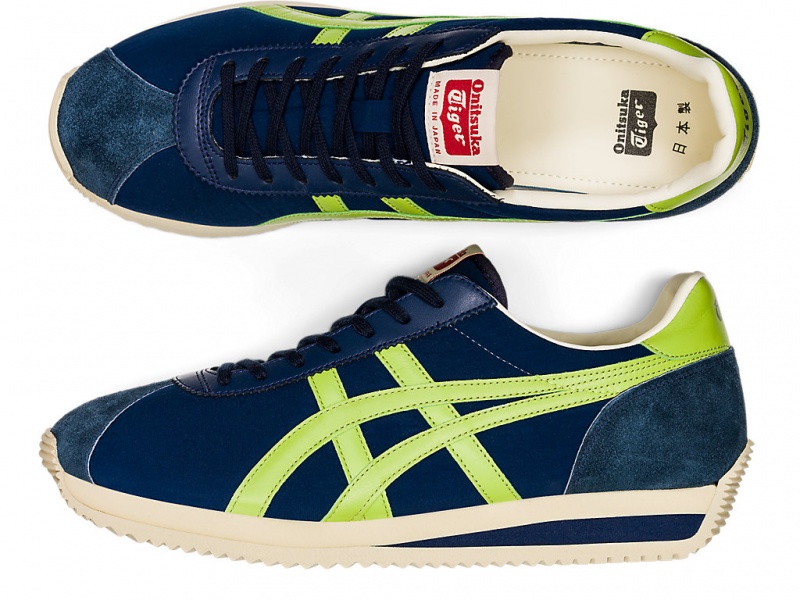 Onitsuka Tiger Moal 77 Nm Schuhe Damen Peacoat / Neon Lime | FZ3620951