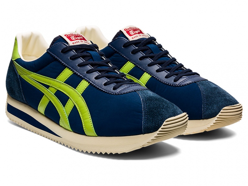 Onitsuka Tiger Moal 77 Nm Schuhe Damen Peacoat / Neon Lime | FZ3620951