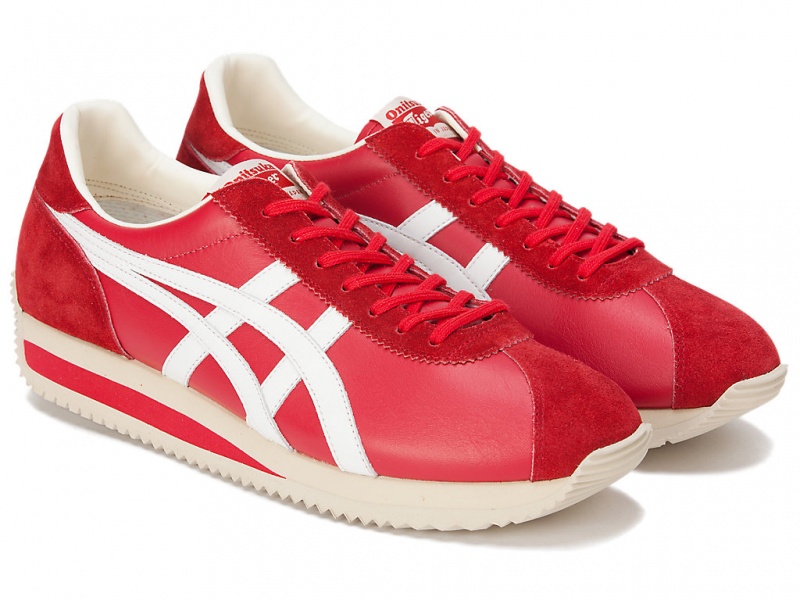 Onitsuka Tiger Moal 77 Nm Schuhe Damen Rot Weiß | FE7294105