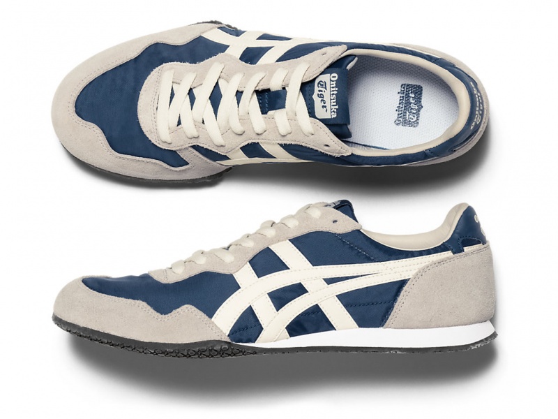 Onitsuka Tiger Serrano Schuhe Damen Blau Weiß | JL1524789