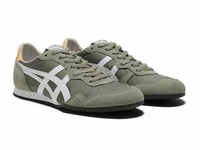 Onitsuka Tiger Serrano Schuhe Damen Olivgrün Weiß | FG5170923