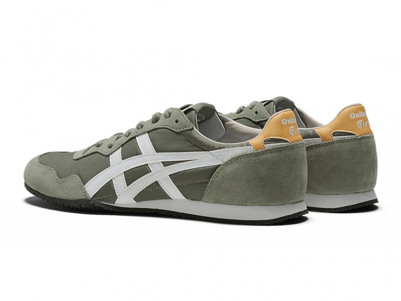 Onitsuka Tiger Serrano Schuhe Damen Olivgrün Weiß | FG5170923